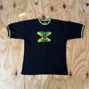 Sun Island Cotton Vintage Jamaica Ringer Tee - Large